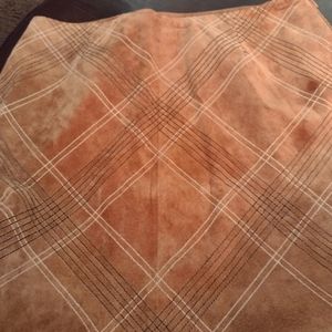 Brandon Thomas Leather Suede Skirt